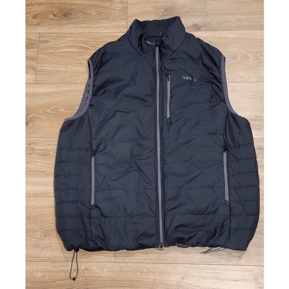 Orvis Vest Men's Sz XL Soft Puffer Sleeveless Outdoor Hiking Lightweight Black - Picture 3 of 16